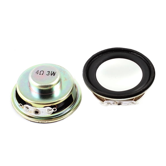 Unique Bargains Metal Shell Round Speaker 4 Ohm 3W Magnetic Type for Music Player