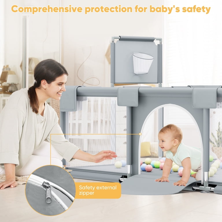babyeap Extra Large Baby Playpen, 73x50 In photo 3