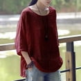thumbnail image 2 of Mode Femmes T-Shirt Décontracté Manches Courtes Col Rond Grande Taille, 2 of 9