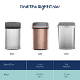 thumbnail image 6 of Nine Stars Automatic Trash Can, 13 Gallon Stainless Steel, Motion Sensor Hands free Soft close Lid Garbage Bin, Rosegold, 6 of 7