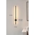 thumbnail image 4 of Lámpara de pared LED moderna Lámpara de pared con forma de línea 360° Giratoria Blanco cálido para sala de estar, dormitorio, pasillo, entrada Negro 60cm, 4 of 5