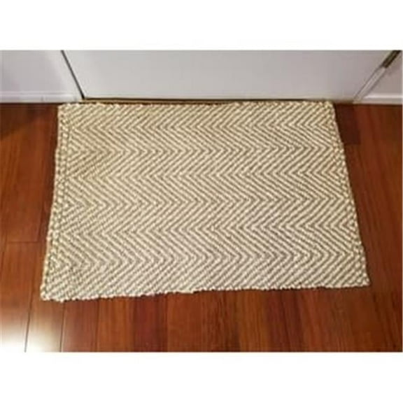 Zigzag Jute Rug, Beige & black