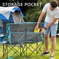 thumbnail image 5 of PORTAL Camping Loveseat Chair for 2 Person, Folding Double Outdoor Chair High Back for Adults, Supports 500 lbs, 5 of 7