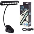 thumbnail image 1 of Lámpara de escritorio con clip LED, luces nocturnas con clip recargables USB flexibles, lámpara de 9 LED con brillo ajustable para piano, viajes, oficina y cama, 1 of 5