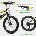 thumbnail image 4 of 20-24 inch Bike,6-Speed Mountain Bike for Men Women Boys Girls,Comfort Saddle,Yellow, 4 of 9