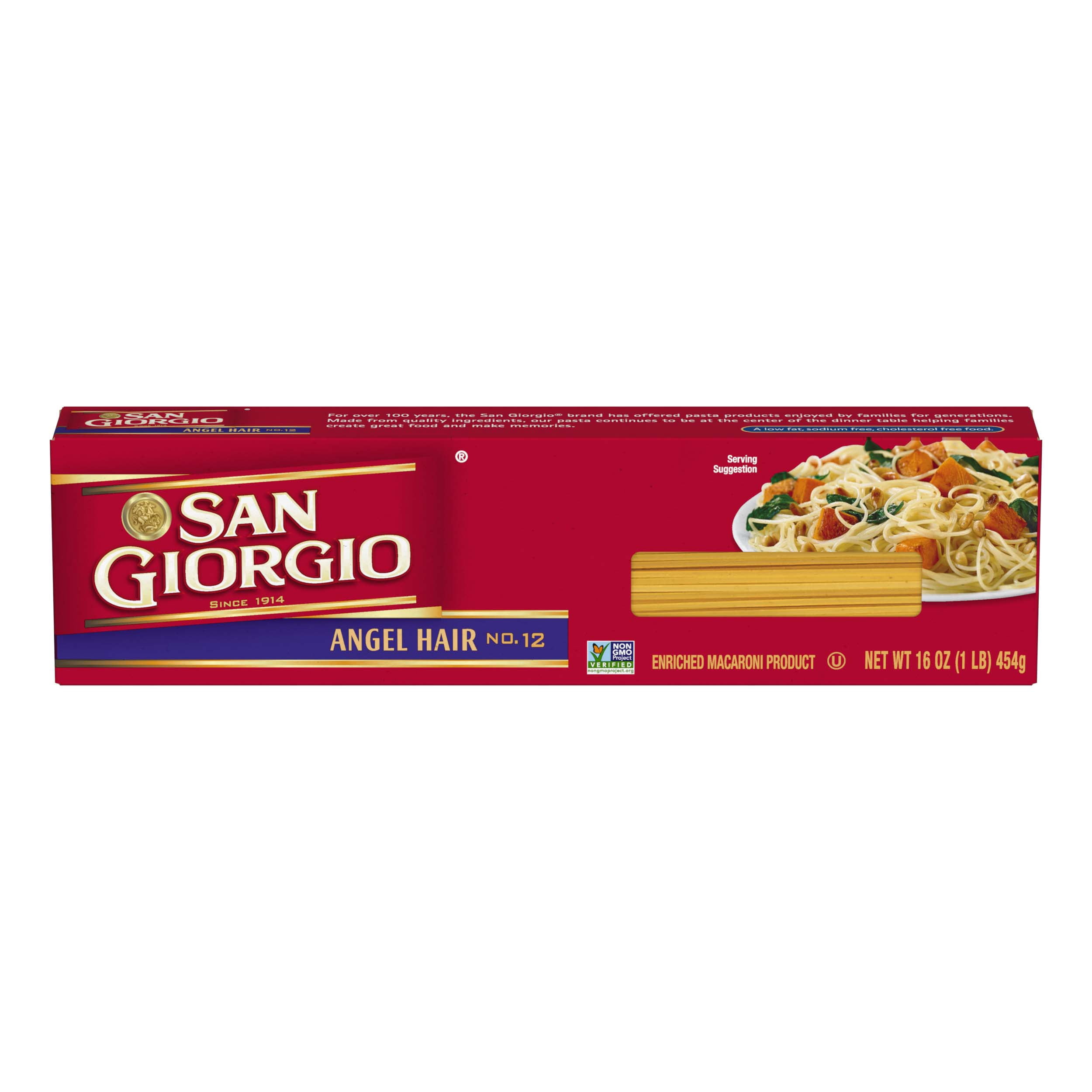 (2 pack) San Giorgio Thin Angel Hair Pasta, 16 Ounce Box