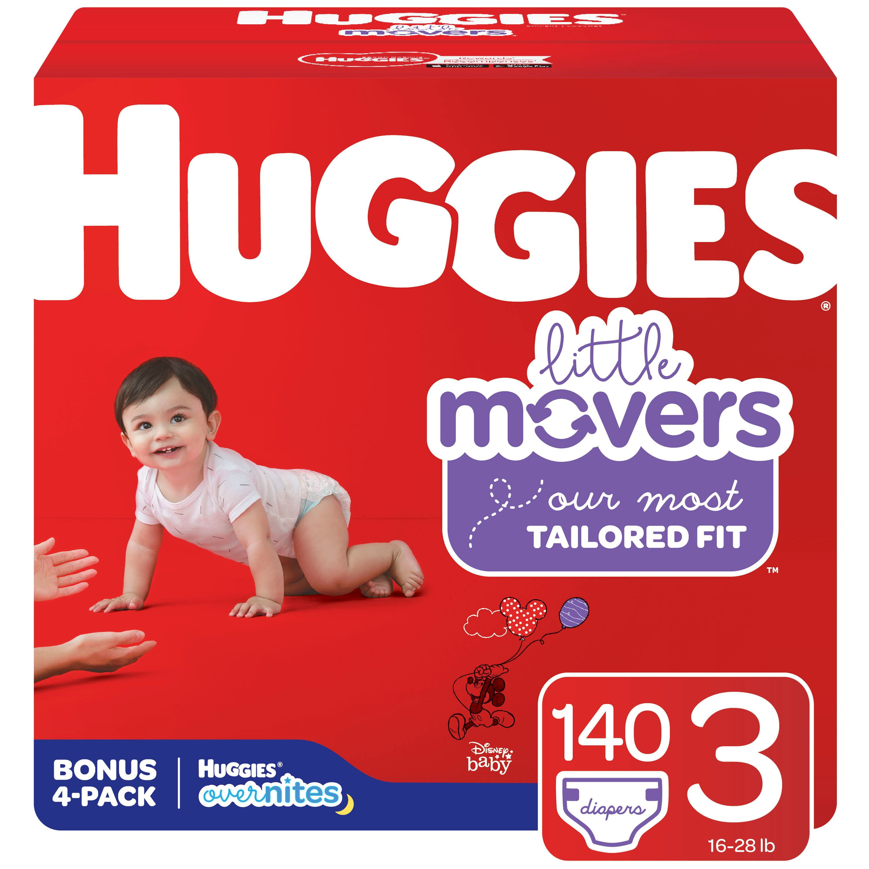 Size Newborn Giga Jr Pack fits up to 10 lb. Huggies Snug & Dry Baby Diapers Packaging May Vary 132 Count 