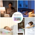 thumbnail image 2 of Monstrate Digital Clock Luminous Button Control Mirror Surface Function Apartment Snooze Volume Alarms Dorm Sound Home 8 Adjustable Type3, 2 of 6