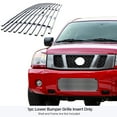 thumbnail image 3 of APS Compatible with Nissan Titan 2008-2015 Lower Bumper 304 Stainless Steel Chrome Polished 8x6 Billet Front Grill Grille Insert N66615C, 3 of 7