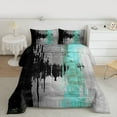 thumbnail image 2 of jejeloiu Splash Ink Twin Comforter Sets,Black Gray Blue Bedding Set For Girls Kids Reversible 2pcs, 2 of 8