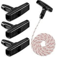 thumbnail image 1 of Recoil Starter Rope, Universal Replacement Pull Cord For Lawn Mower Chainsaw String Trimmer Brush Cutter Edger, 3 × Recoil Starter Handles + 1 × Recoil Starter Cord Included, 1 of 5