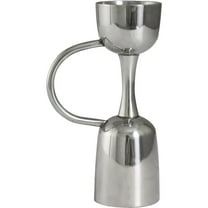 Hzzsbu Double-sided Cocktail Jigger, 25ml 50ml Stainless Steel Measuring Cup with Scale Line Bar Tool