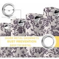 thumbnail image 6 of Farmhouse Purple Blackout Curtains for Bedroom/Living Room, Thermal Insulated Kitchen Curtains, Vintage Flower Leaf Botanical Plant Grommet Darkening Window Treatment Drapes 52"x84"x2, 6 of 8