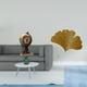 thumbnail image 2 of Reloj de mesa con figura de globo terráqueo de ginkgo moderno, escultura artística para oficina, sala de estar, dormitorio, estante, armario, chimenea, 2 of 8