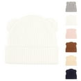 thumbnail image 6 of CPNG Baby Toddler Winter Hats Girls Boys Beanie with Cotton Lining Knitted Knit Winter Hat with Cute Bear Ear Warm Fleece Cap for Cold Weather, 6 of 6