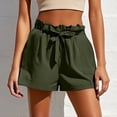 thumbnail image 1 of MKLEKYY Pantalones Cortos Casuales de Cintura Alta con Bolsillos y Lazo Elegantes para Mujer, 1 of 4