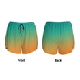 thumbnail image 3 of KLL Orange To Teal Gradient1 Pattern Shorts Women,Athletic Shorts High Waisted Running Shorts Pocket Sporty Short Gym Elastic Workout Shorts-X-Large, 3 of 7