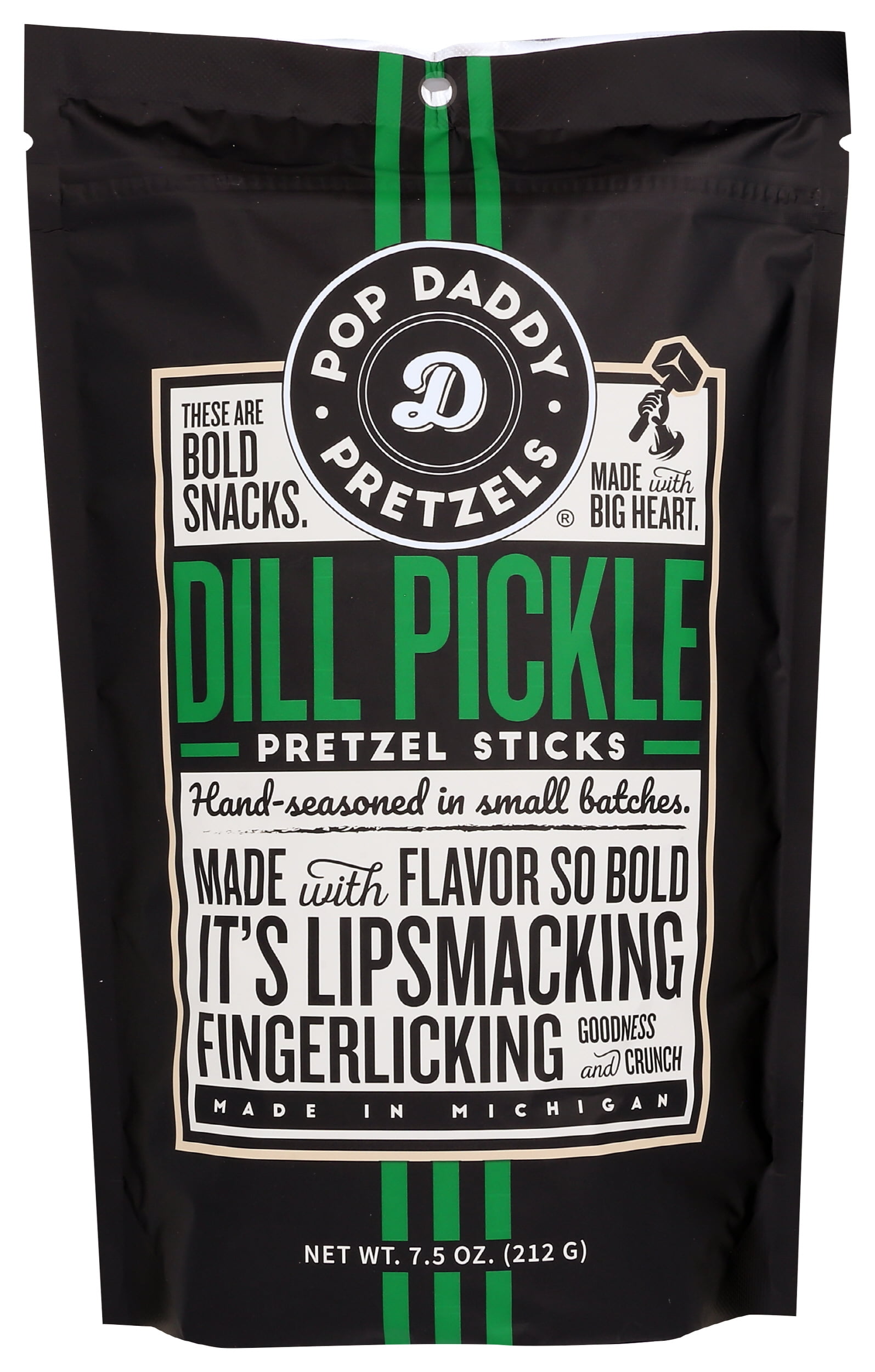 Pop Daddy Pretzels® Dill Pickle Pretzel Sticks 7.5 Ounce Pack Of 12