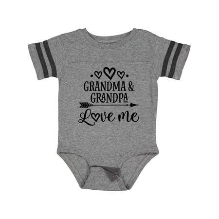 

Inktastic Grandma Grandpa Love Me Arrow Gift Baby Boy or Baby Girl Bodysuit