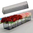 thumbnail image 2 of kurtrusly Hydroponics Plants Holder Home Living Room Acrylic Flower Vase Rectangular Gray 14 Hole, 2 of 9