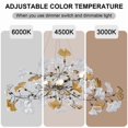 thumbnail image 4 of Modern Chandeliers for Dining Room - 47In Black Rectangle Brass LargeTree Branch Art Deco Mid Century Chandelier with Ginkgo Leaves, Farmhouse Chandelier for Living Room,Bedroom, 4 of 8