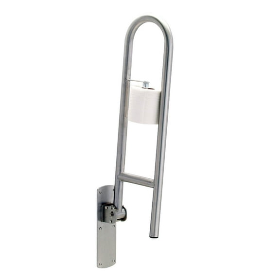 Gamco-125-SWING-UP-TPH -Swing Up Grab Bar with Integral Toilet Paper Holder