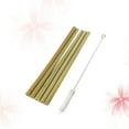 thumbnail image 5 of HOMEMAXS Bamboo Straws Set of 20 with 2 Cleaning Brushes Environmentally Friendly Reusable for Drinking 19 5CM, 5 of 7