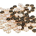 thumbnail image 3 of Encanto para hacer joyas, paquete de 104 colgantes de letras metálicas de la A a la Z, encanto de letra de esmalte para collar de bricolaje, blanco y negro, 3 of 5