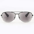 thumbnail image 6 of Sunglasses with Readers for Men and Women - Reader Sunglasses - Square Aviator Reading Sun Glasses with Built In Full Readers - Anzio by VITENZI in Black 2.75, 6 of 11