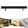 thumbnail image 3 of 3FT Stair Railing Metal Hand Rails, Square Tube Grab Bar for Indoor & Outdoor Steps, Non-Slip Wall Mount Staircase Handrail, 220lbs Load, Stainless Steel Modern Hand Railings (Black, 3 FT), 3 of 11