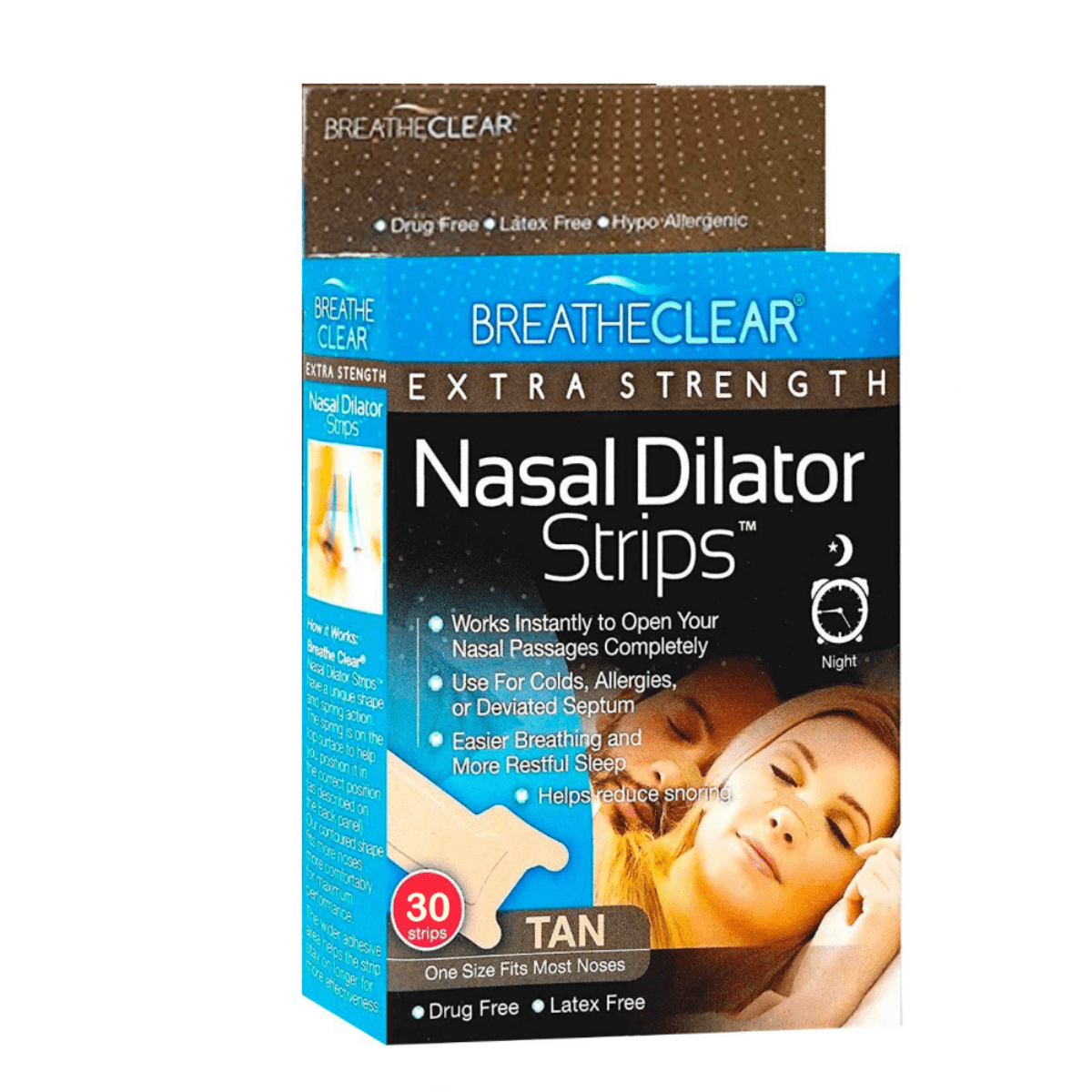 Breathe Clear Nasal Strips to Stop Snoring, DrugFree, Extra Strength