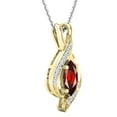 thumbnail image 2 of Dazzlingrock Collection 10X5mm Marquise Garnet & Round White Diamond Infinity Pendant for Women with 18 Inch Silver Chain (0.10 ctw, Color I-J, Clarity I1-I2) in 18K Yellow Gold, 2 of 4
