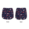 thumbnail image 3 of Balery Winter Sports Fun Pattern Pantalones cortos deportivos para mujer con forro y dos bolsillos, elásticos, para entrenamiento, gimnasio, yoga-Small, 3 of 7