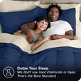 thumbnail image 4 of Bare Home 5-Piece Bed-in-a-Bag - Twin XL, Dark Blue with Sand Sheet Set, 4 of 8