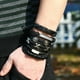 thumbnail image 3 of Pulsera De Cuero Multicapa De Metal Punk Gótico Vintage/Para Hombre & amp ; Brazaletes Masculinos Joyería De Brazo Al Por Mayor, 3 of 4