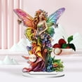 thumbnail image 4 of Kadlawus Under $5 ! Fairy Figurine with Detailed Backpiece Garden Angel Ornament Desktop Sculpture Gift for Enchanted Theme Lovers Birthday Home Display, 4 of 4