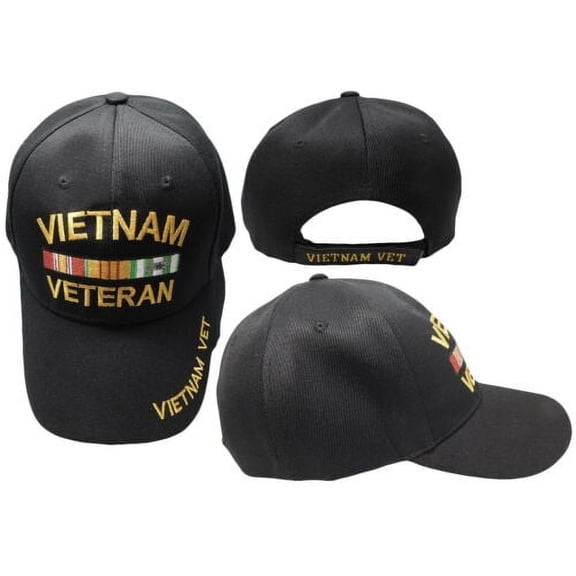 Vietnam Veteran VET Black Yellow Baseball Hat Ball Cap High Quality CAP607A TOPW