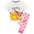 thumbnail image 1 of Pokemon Unisex Kids White Short Sleeve Long Leg Pyjama Set, 1 of 7