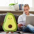 thumbnail image 3 of ZECATL Christmas Stuff Avocado Plush Toys ,23 Inch Soft Novelty Food Shaped Throw Pillow, Cute Fruit Stuffed Doll Is Gift For Girl Boy Friend, 3 of 6