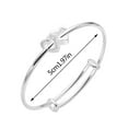 thumbnail image 4 of Pulsera Push Pull Pulsera ajustable de plata con diseño de doble corazón para mujer y niña, 4 of 8