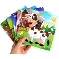 thumbnail image 3 of Juego de rompecabezas de madera para niños de 3 a 5 años, 20 piezas, animales, rompecabezas de madera coloridos para niños pequeños, rompecabezas educativos de aprendizaje, juguetes para niños y, 3 of 7