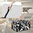 thumbnail image 5 of Renewold Kitchen Appliance Cover for Toaster Oven Microwave Oven Air Fryer, with Storage Pockets Dust Protection Easy Clean Kitchen Accessories, 20.5 x 16.5 x 10 Inches, Black Cow Print, 5 of 7
