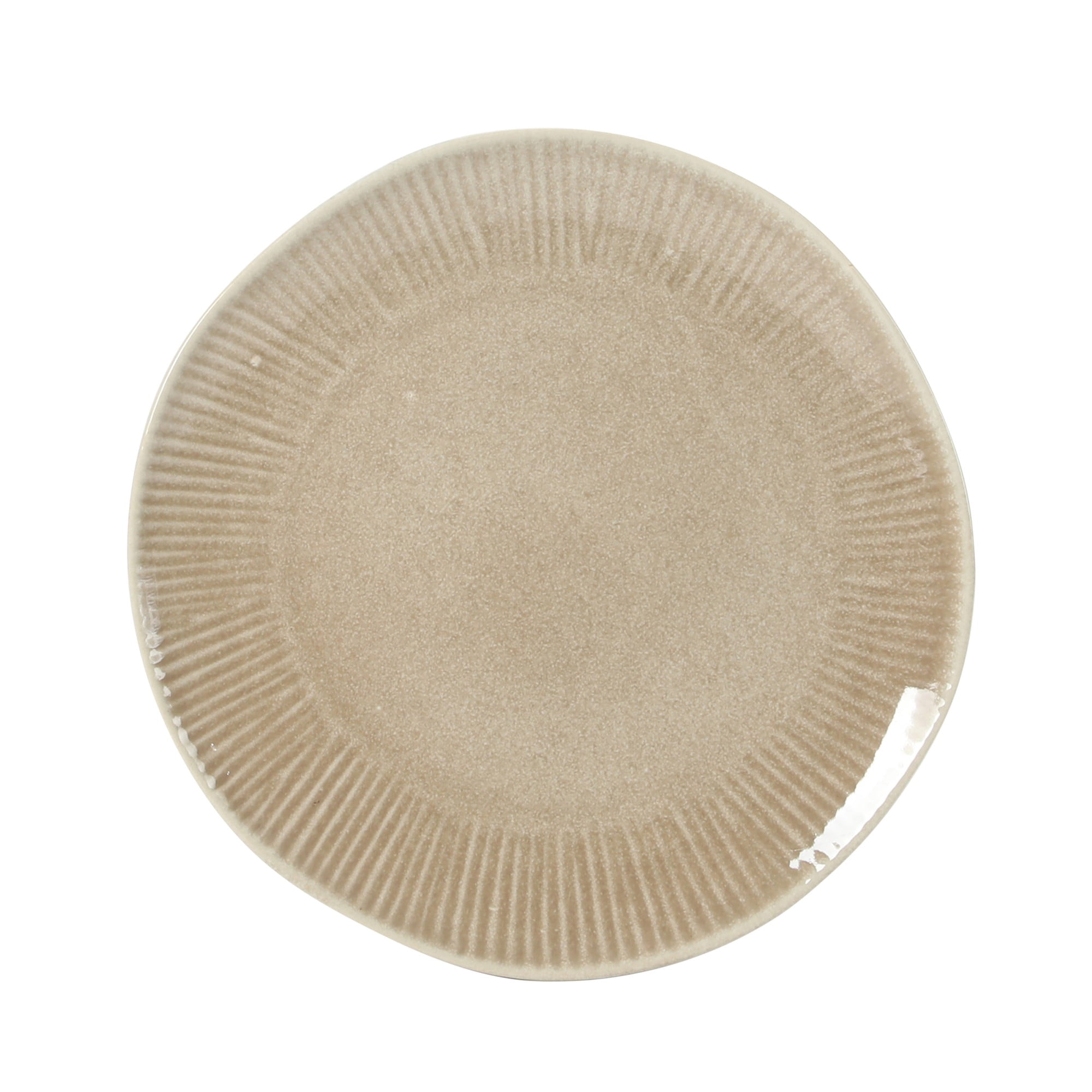 Gibson Elite Sandy Pines Stoneware Plates and Bowls Set - 12 Piece Reactive Glaze Dinnerware Set - Service for 4 - Dishwasher and Microwave Safe - Cream Taupe