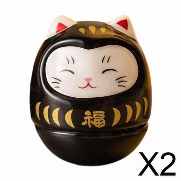 Figura de gato de la suerte,Decoración con estatua de gato de la suerte para el Año Nuevo Chino 2025,Figura de cerámica de gato de la suerte para vaso,muñeco decorativo,Vaso de porcelana
