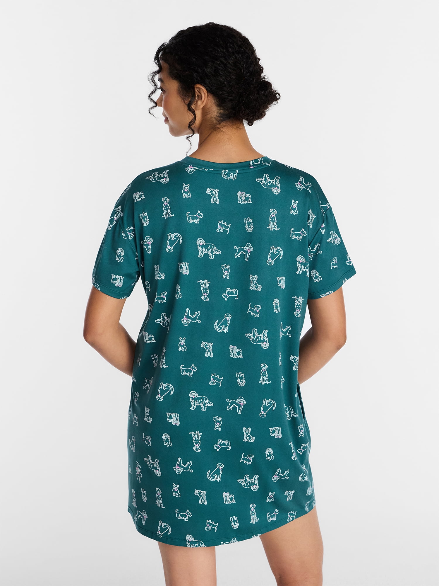 Joyspun Women's Dreamy Soft Collection Short Sleeve Sleepshirt, Sizes S/M to 2X/3X