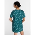 thumbnail image 4 of Joyspun Women's Dreamy Soft Collection Short Sleeve Sleepshirt, Sizes S/M to 2X/3X, 4 of 6