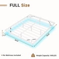 thumbnail image 4 of Mabor White Floating Bed Frame Full Size Metal Platform Bed with LED Lights for Bedroom, No Box Spring Needed, 4 of 8