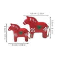 thumbnail image 2 of Raindrops 2Pcs Red Wooden Horse Desktop Ornament Decorative Animal Craft Unique Table Adornment, 2 of 8
