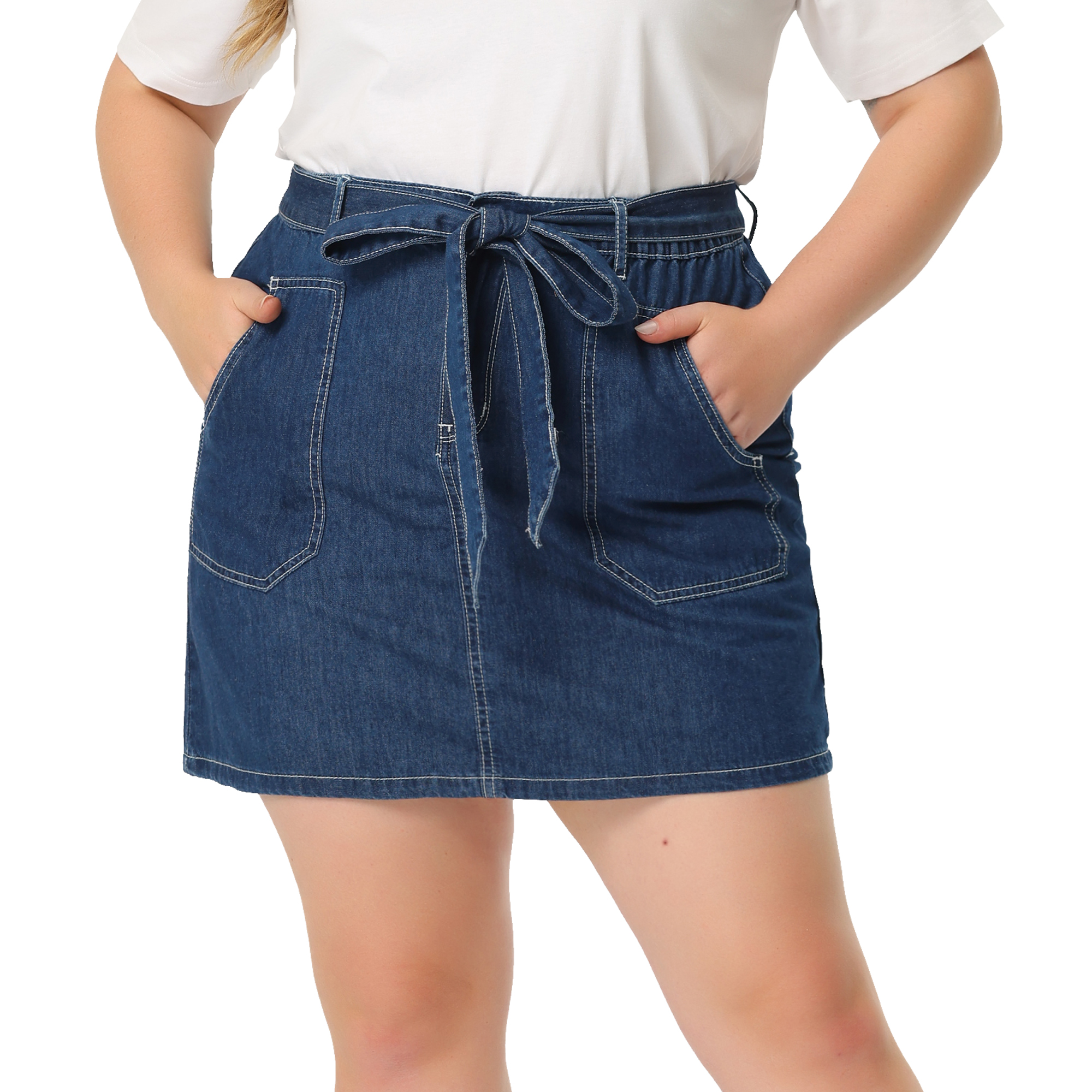 Jupe Longue New Look Taille 8 – Noire Ligne A – Taille élastiquée Avec Cravate