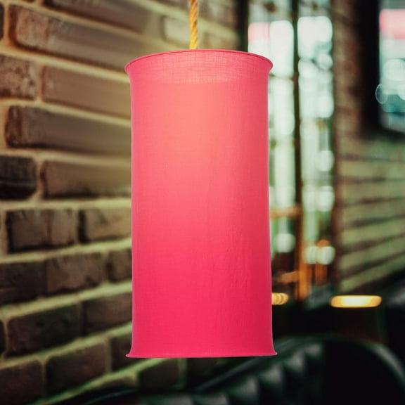 GOOHOCHY Red Cloth Lamp Shade for Table Lamps E27 Modern Minimalist Home Decoration Fits Chandeliers and Table Lamps